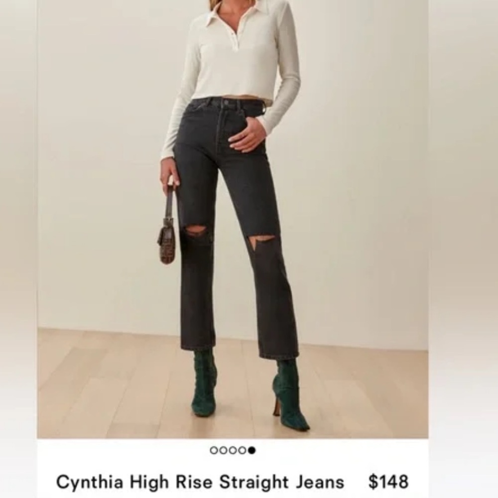 Cynthia High Rise Straight Jeans